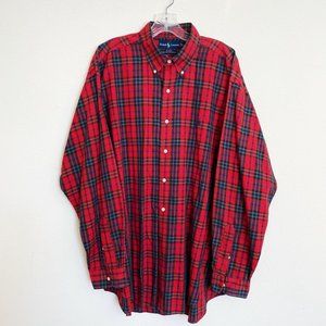 Polo Ralph Lauren Blake Red Plaid Oxford Shirt L